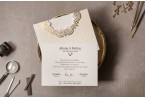 cream velvet wedding invitation