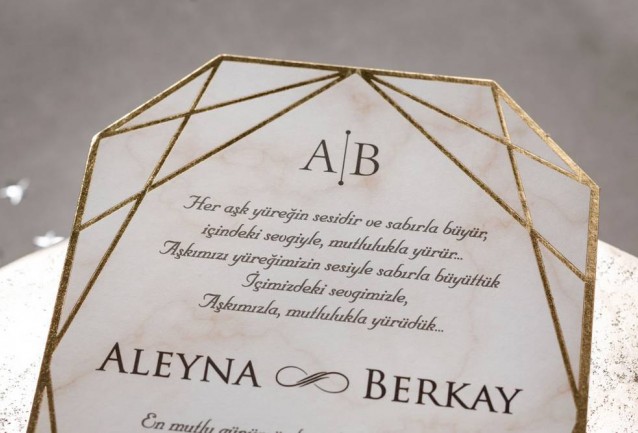 geometric wedding invitation