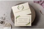 greenery wedding invitation