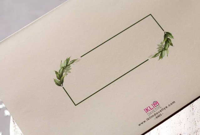 greenery wedding invitation