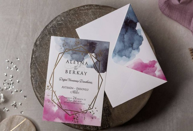 watercolor wedding invitation