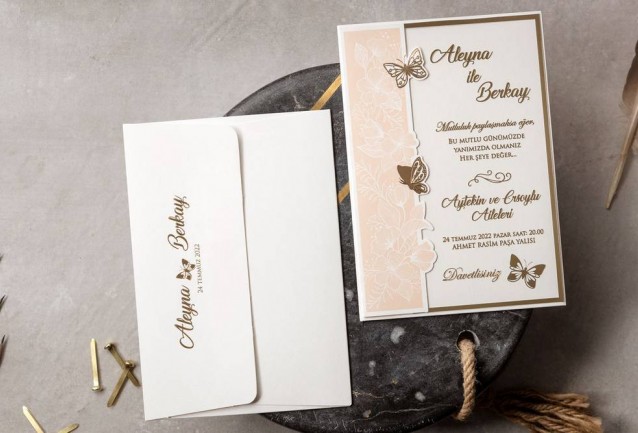 Butterfly Acrylic Wedding Invitation