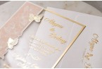 Butterfly Acrylic Wedding Invitation