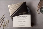 gold embossed wedding invitation