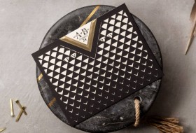 Black Laser Cut Wedding Invitation
