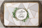 geometric wedding invitation