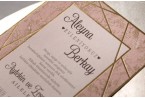 light pink wedding invitation