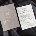 Grey Wedding Invitation 8444