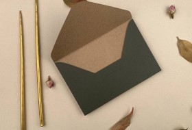 10x15 cm Davetiye Zarfı Yeşil 210 Gr.