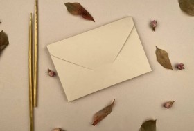 12,5x18,5 cm Davetiye Zarfı Krem 200 Gr.