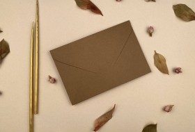 12,5x18,5 cm Davetiye Zarfı Kraft 210 Gr.