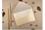 glossy cream wedding invitation envelope