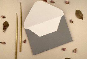 14x21 cm Davetiye Zarfı Gri 210 Gr.