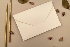 14x21 cm Davetiye Zarfı Kırık Beyaz 200 Gr.