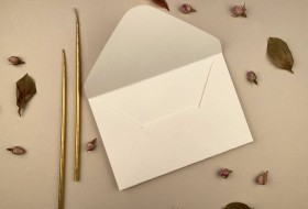 14x21 cm Davetiye Zarfı Kırık Beyaz 200 Gr.