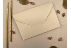 beige wedding invitation envelope