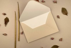 14x21 cm Davetiye Zarfı Bej 200 Gr.