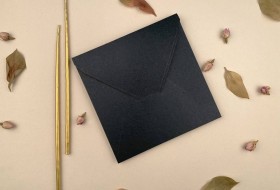 17x17 cm Davetiye Zarfı Koyu Yeşil 210 Gr.